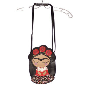 Sleepyville Critters Frida Kahlo Faux Leather Crossbody Shoulder Bag Purse 9x7